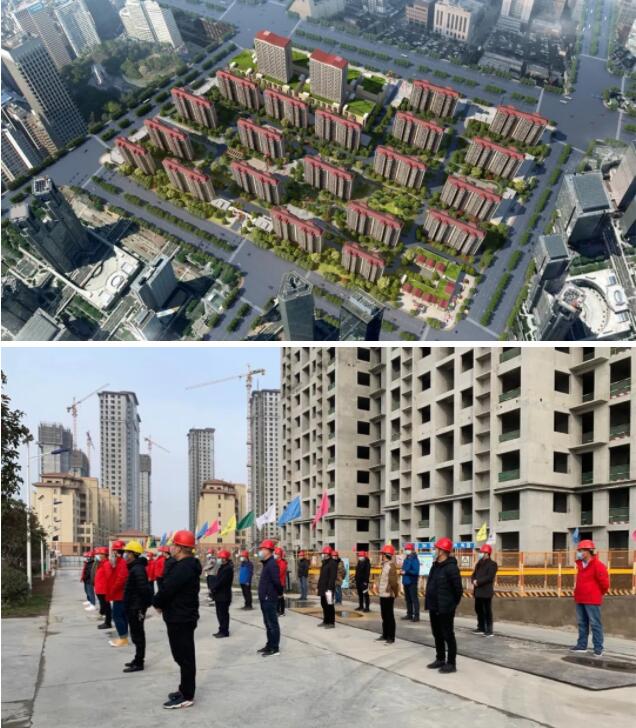 由12栋住宅,6栋商业楼,一栋幼儿园及车库组成,总建筑面积373010平方米